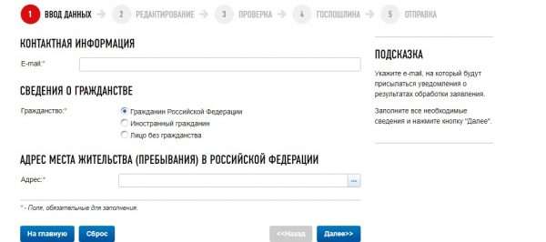 Скрин сайта ФНС РФ. онлайн-регистрация ИП, шаг № 5